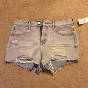 PacSun high rise jean shorts